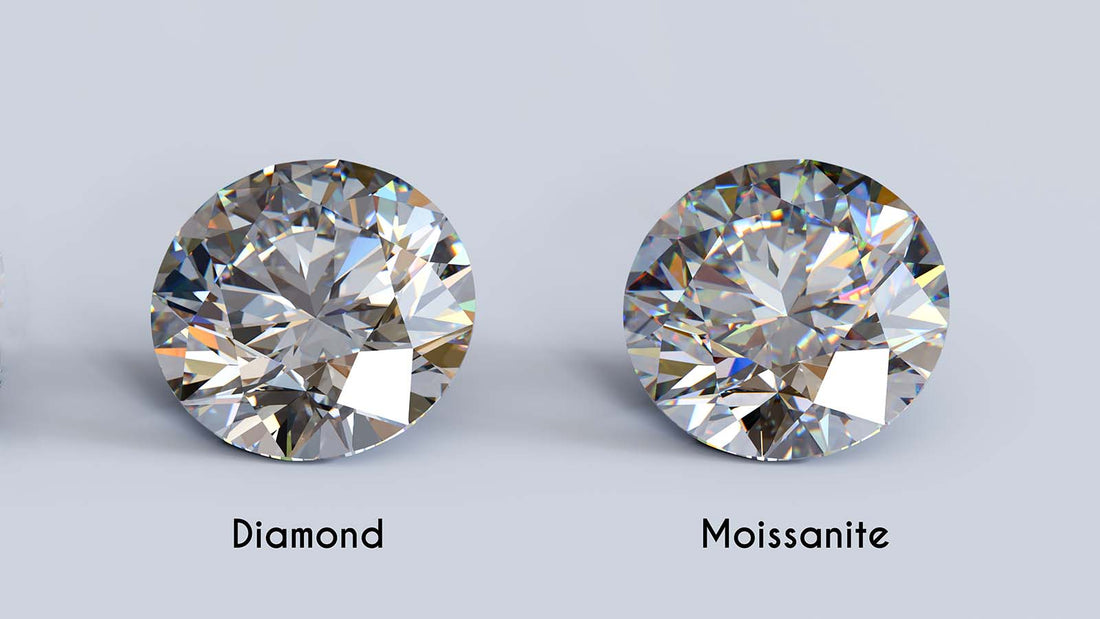 moissanite vs diamond sparkle comparison