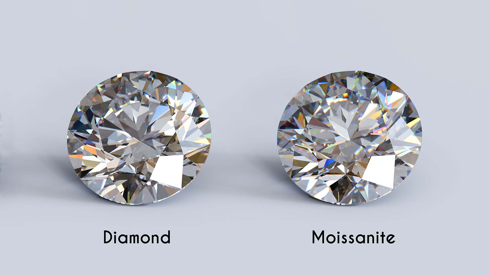 moissanite vs diamond sparkle comparison