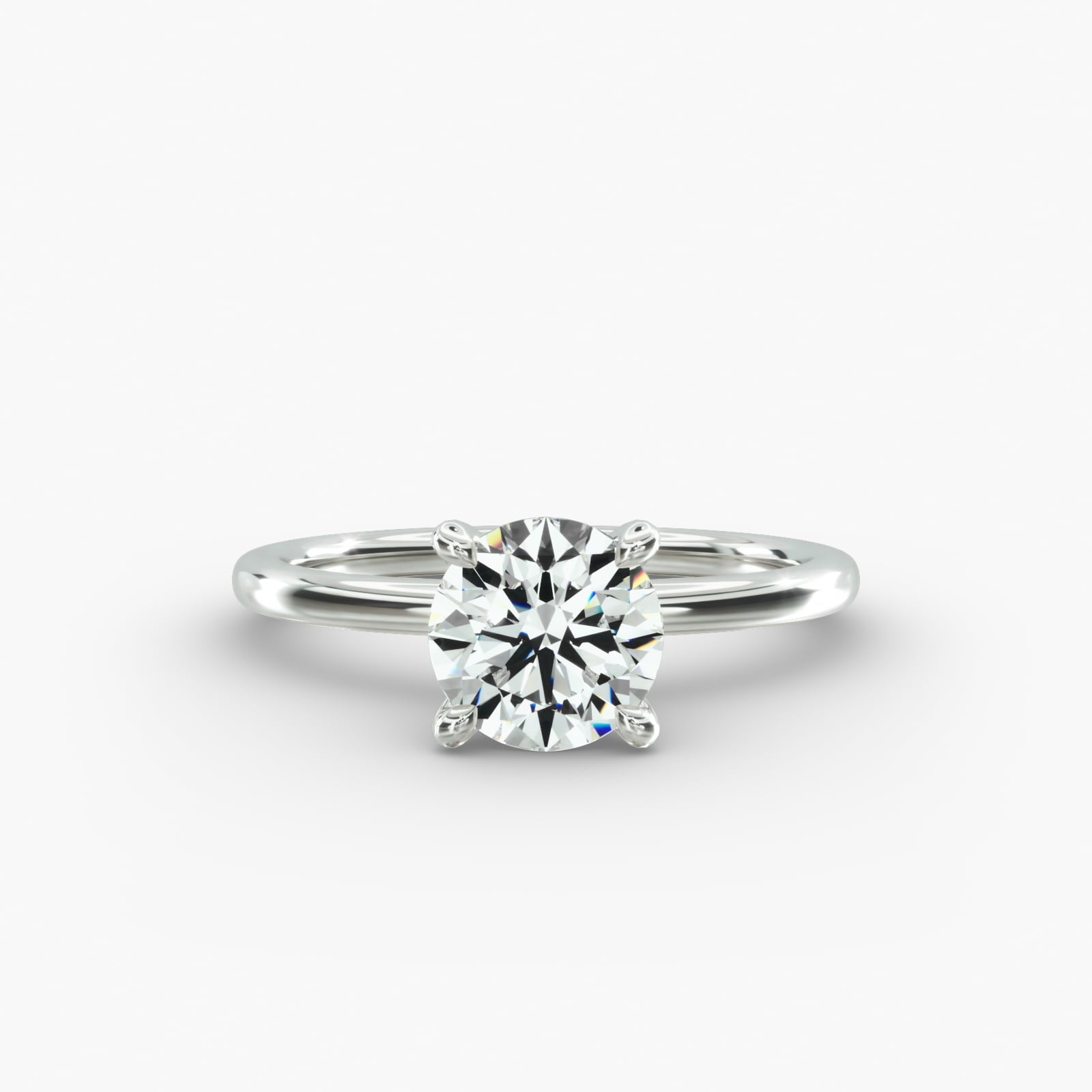 Classic solitaire diamond ring crafted in gold with elegant minimal design